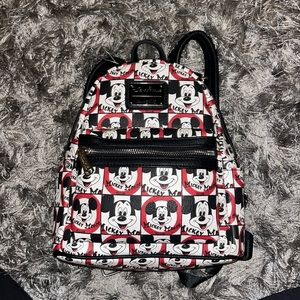 Disney Parks Mickey Mouse Club Print Loungefly Mini Backpack